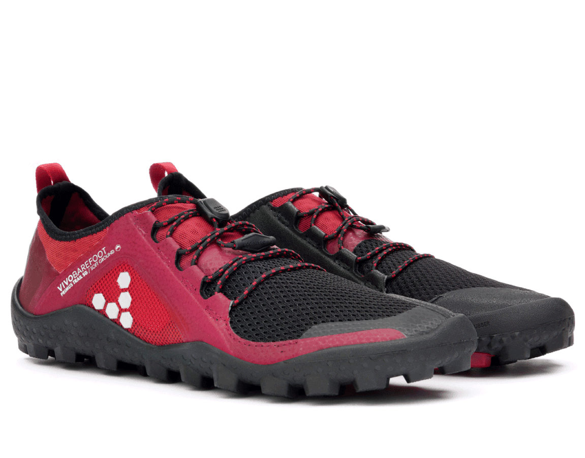 Vivobarefoot PRIMUS TRAIL SG Ladies Mesh Black/Red – kuva 6