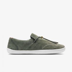 Vivobarefoot RA Slip ON Ladies Olive Leather – kuva 1