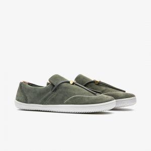 Vivobarefoot RA Slip ON Ladies Olive Leather – kuva 6