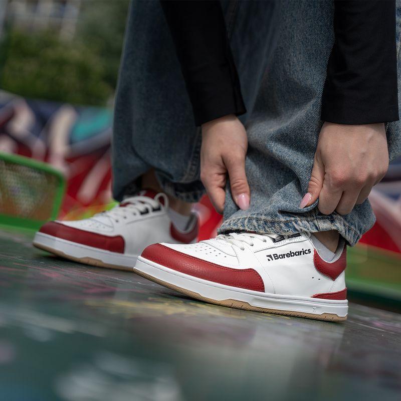 Barebarics Wave - White & Crimson Red