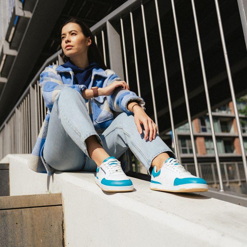 Barebarics Wave - White & Dark Turquoise