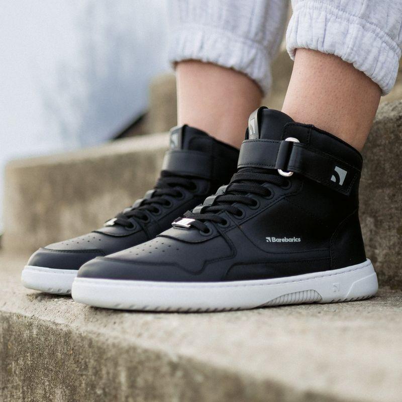 Barebarics Zing - High Top - Black & White - Leather – kuva 1