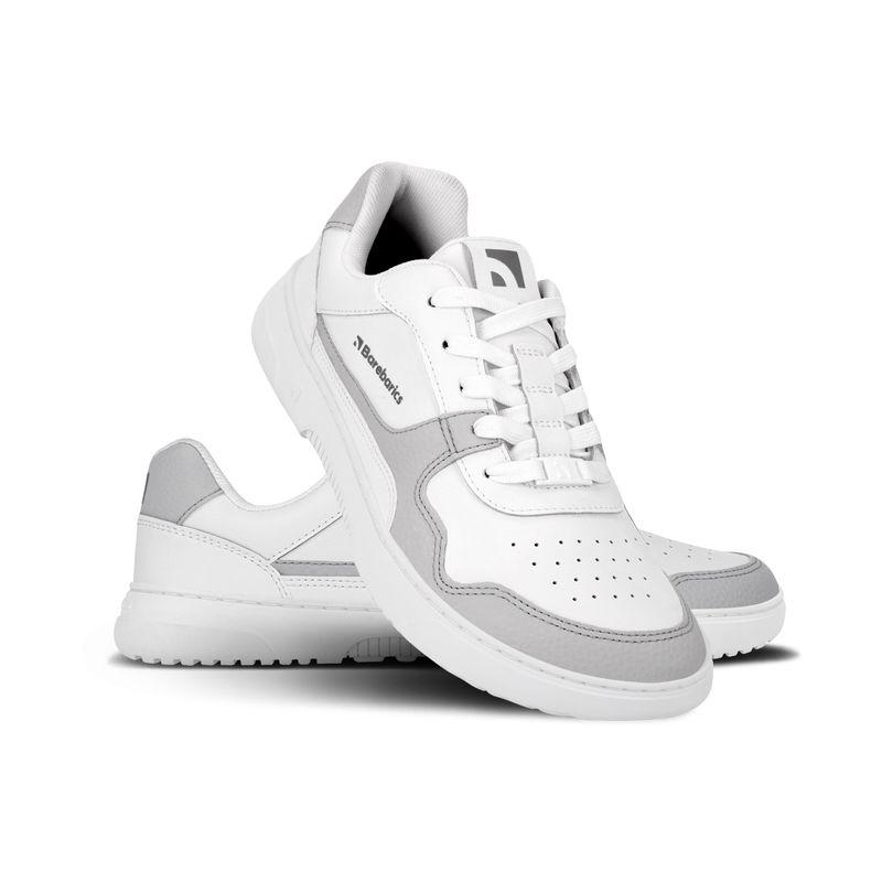 Barebarics Zing - White & Light Grey - Leather